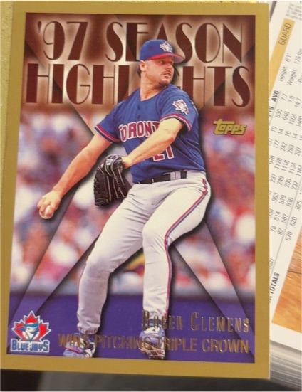 1998 Topps #475 Roger Clemens Toronto Blue Jays — front