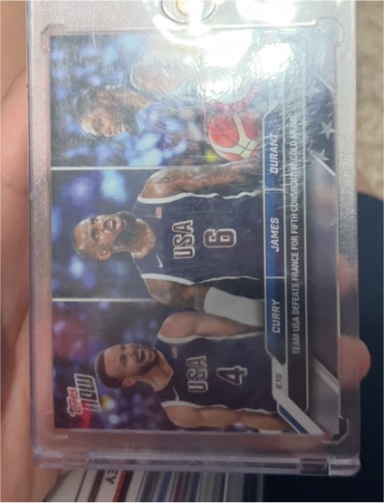 2024 Topps Now #26 LeBron James, Stephen Curry, Kevin Durant Team USA — front