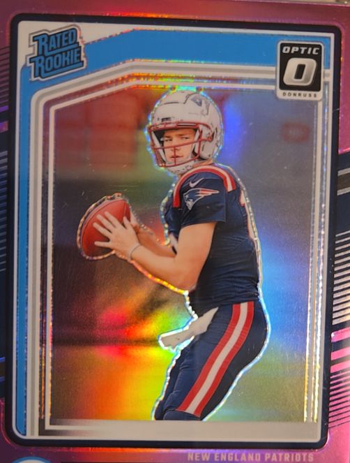 2024 Donruss Optic #379 Drake Maye Rated Rookie Pink Prizm — front
