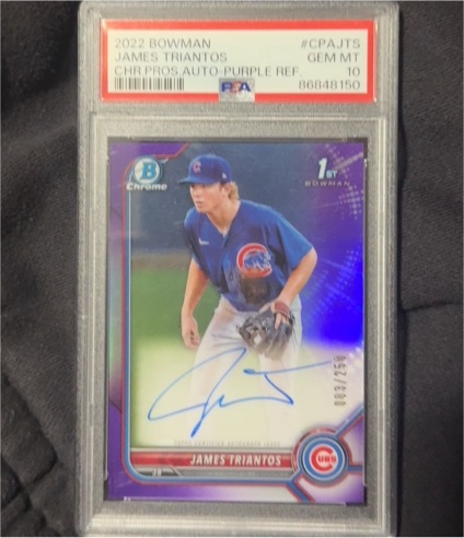 2022 Bowman Chrome #CPA-JTS James Triantos — front