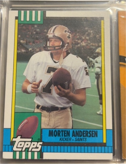 1990 Topps #245 Morten Andersen — front