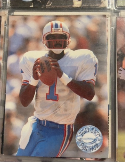 1991 Pro Set Platinum #40 Warren Moon — front