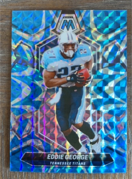 2024 Panini Mosaic #232 Eddie George Mosaic Reactive Blue — front