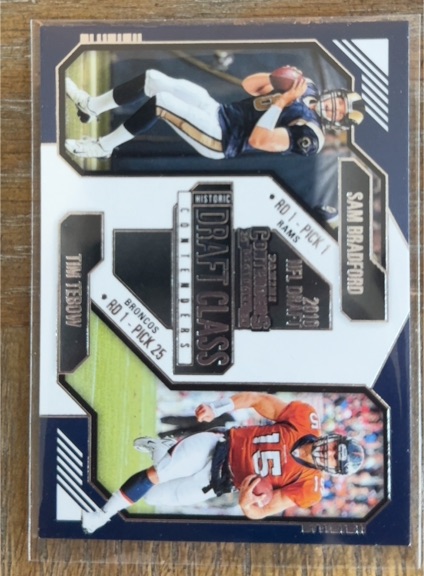 2024 Panini Contenders #25 Sam Bradford / Tim Tebow Historic Draft Class — front