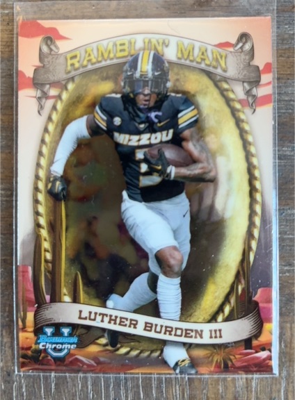 2024 Bowman University Chrome #RM-1 Luther Burden III Ramblin' Man — front