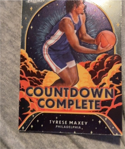 2024-25 Topps Chrome #CC-9 Tyrese Maxey Countdown Complete — front