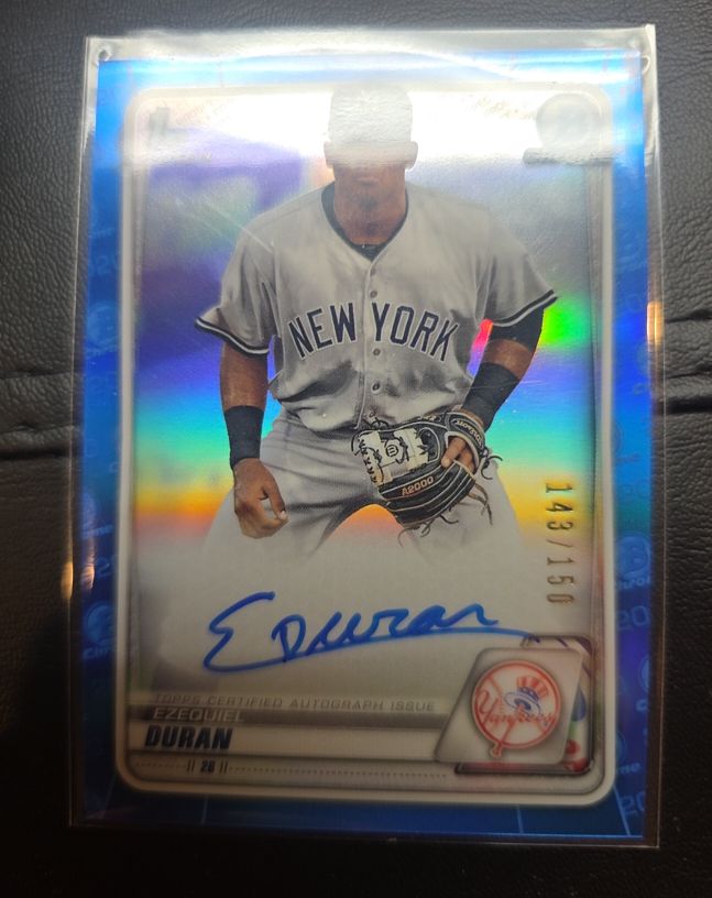 2020 Bowman Chrome #CPA-ED Ezequiel Duran — front