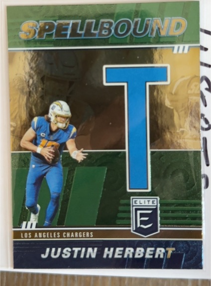2022 Donruss Elite Spellbound #SB-JH7 Justin Herbert — front