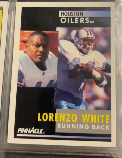 1991 Pinnacle Football Card #44 Lorenzo White — front