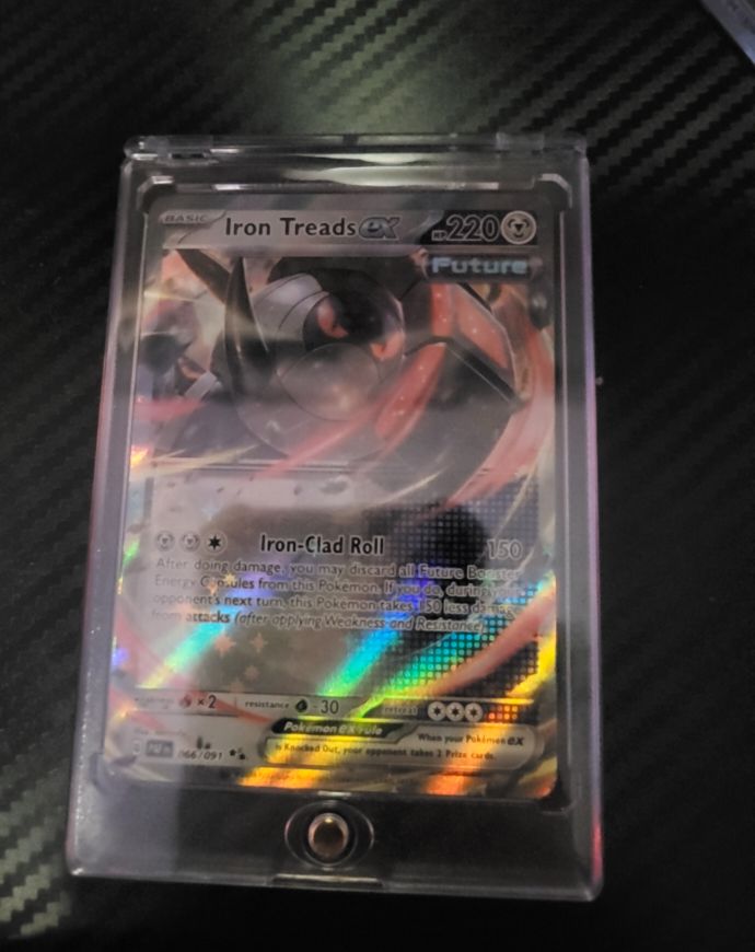 2024 Pokémon TCG Paldean Fates #066 Iron Treads ex — front