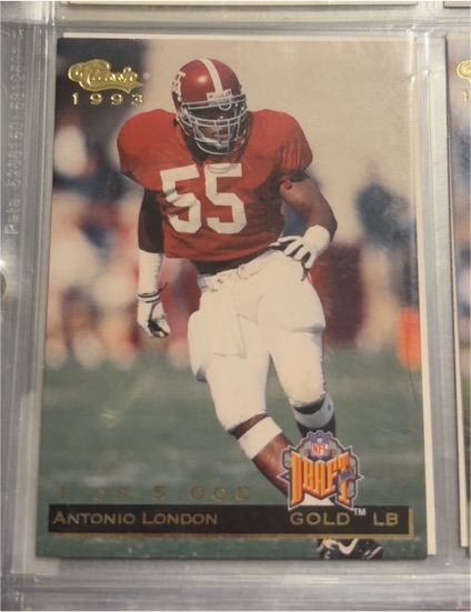 1993 Classic #90 Antonio London Rookie RC Alabama Lions — front