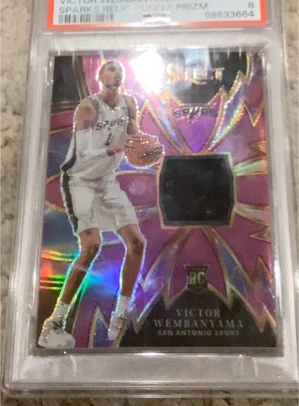 2023-24 Panini Select Sparks Relic Prizm #S-VW Victor Wembanyama — front