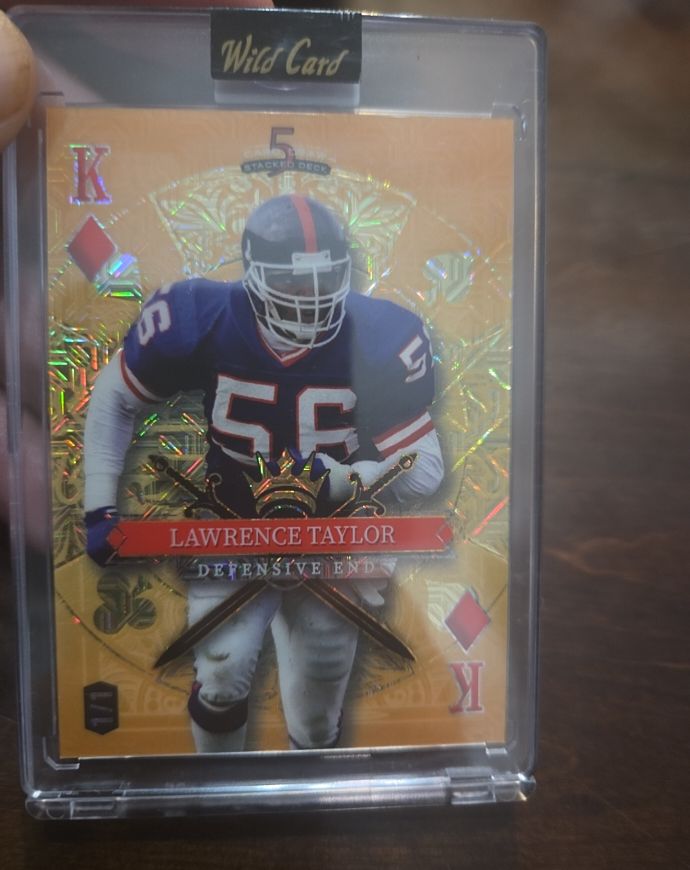 2024 Wild Card 5 Card Draw Stacked Deck King of Diamonds Lawrence Taylor — front