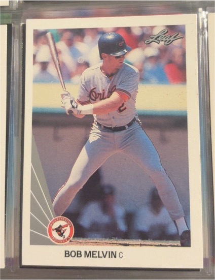 1990 Leaf #382 Bob Melvin — front