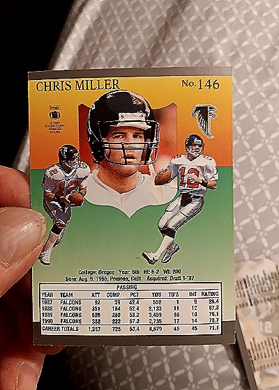 1991 Fleer Ultra #146 Chris Miller — back