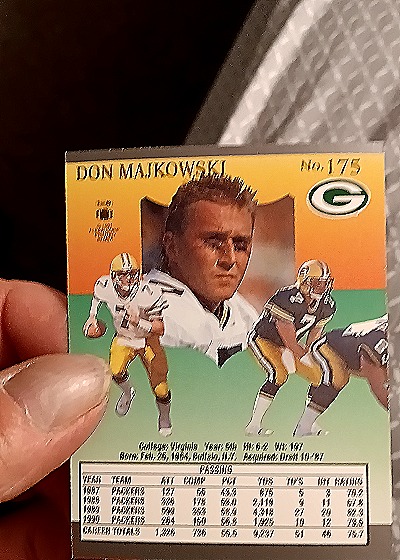 1991 Fleer Ultra #175 Don Majkowski — back