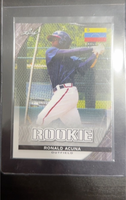 2017 Leaf Exclusive Flag Ronald Acuna Rookie — front