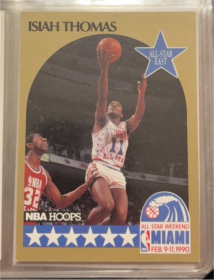 1990-91 NBA Hoops #11 Isiah Thomas — front