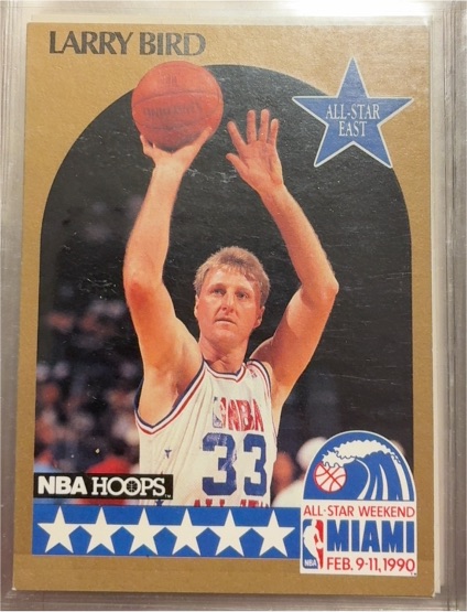 1990 NBA Hoops #2 Larry Bird — front