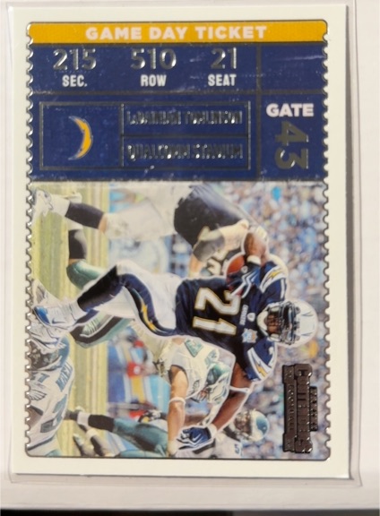 2022 Panini Contenders #GDT-LTO LaDainian Tomlinson Game Day Ticket — front