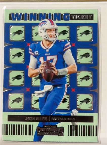 2022 Panini Contenders #WT-JAL Josh Allen Winning Ticket — front