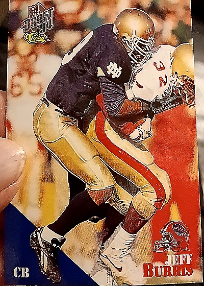 1994 Classic NFL Draft #50 Jeff Burris — front