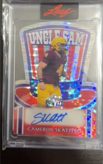 2025 Leaf Metal Uncle Sam Cameron Skattebo — front