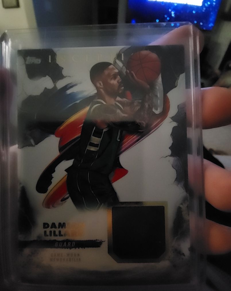 2024-25 Topps Inception #REC-DL Damian Lillard Game-Worn Relic — front