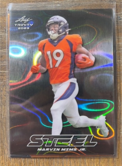 2023 Leaf Trinity Steel #S-57 Marvin Mims Jr. — front
