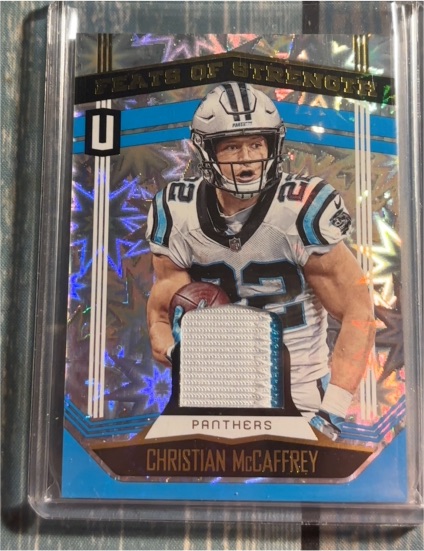 2019 Panini Unparalleled Feats of Strength #FS-CM Christian McCaffrey — front