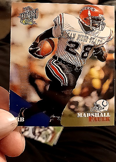 1994 Classic NFL Draft #3 Marshall Faulk Rookie Card — front
