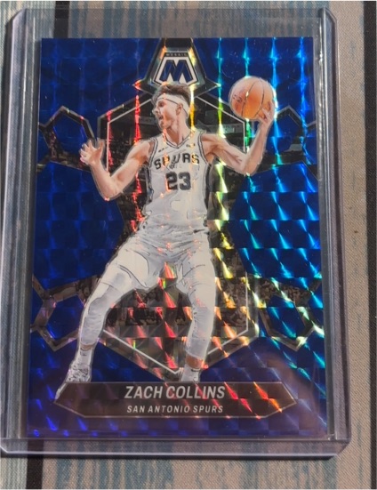 2023-24 Panini Mosaic #97 Zach Collins Blue — front