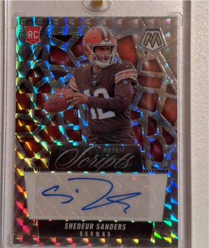 2023 Panini Mosaic Rookie Scripts #Shedeur Sanders — front