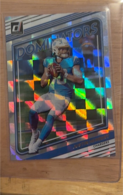 2022 Panini Donruss #D14 Justin Herbert Dominators — front