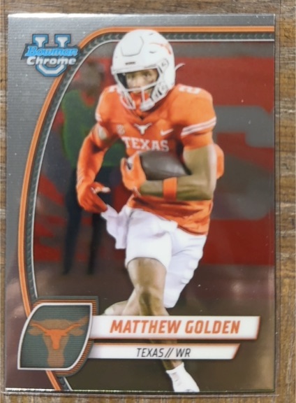 2024 Bowman University Chrome #129 Matthew Golden — front