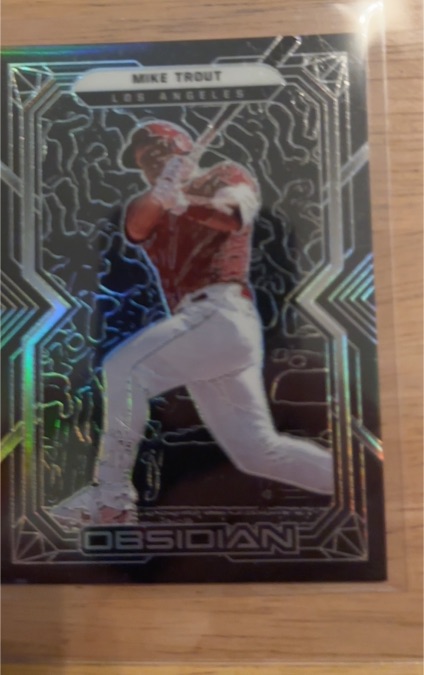 2022 Panini Chronicles Obsidian #29 Mike Trout — front