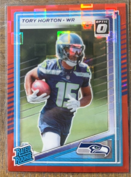 2025 Donruss #388 Tory Horton Rated Rookie Red Pandora Prizm Seahawks — front