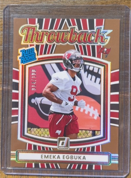 2025 Donruss #31 Emeka Egbuka Rated Rookie Throwback — front