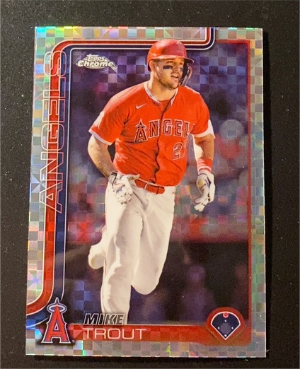 2025 Topps Chrome #100 Mike Trout — front