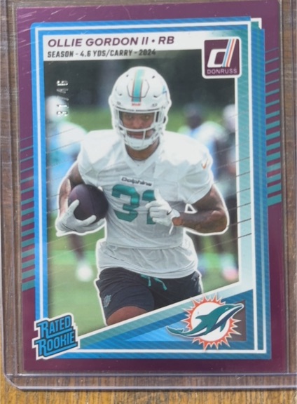 2025 Donruss #394 Ollie Gordon II Rated Rookie — front