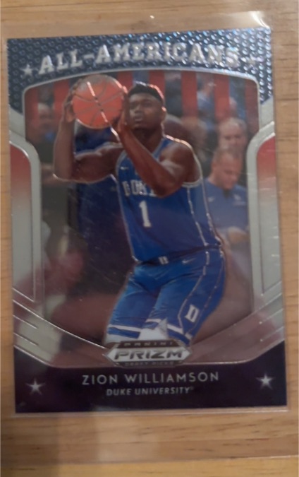 2019 Panini Prizm Draft Picks All-Americans #100 Zion Williamson — front
