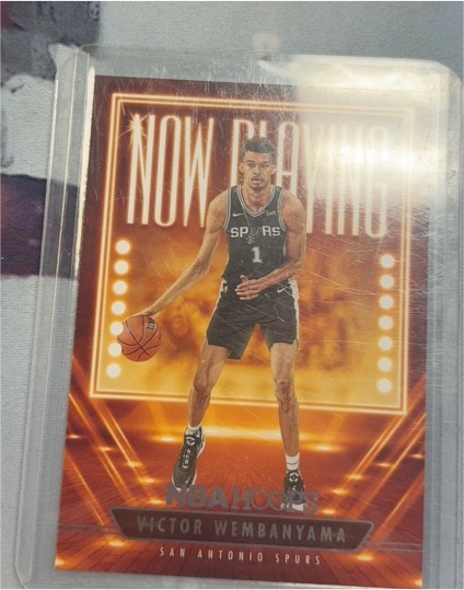 2023-24 Panini NBA Hoops #26 Victor Wembanyama Now Playing — front
