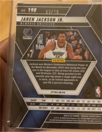 2024-25 Panini Mosaic #198 Jaren Jackson Jr. — front