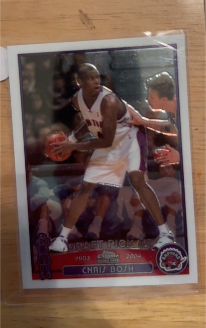 2003-04 Topps Chrome #114 Chris Bosh Rookie Card — front