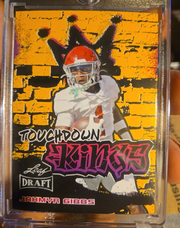 2023 Leaf Draft #96 Jahmyr Gibbs Touchdown Kings — front