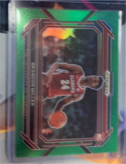2023 Panini Prizm Draft Picks #63b Brandon Miller Green — front