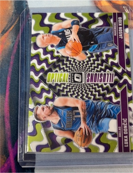2024-25 Panini Donruss Optic Optical Illusions #1 Luka Doncic / Jason Kidd — front