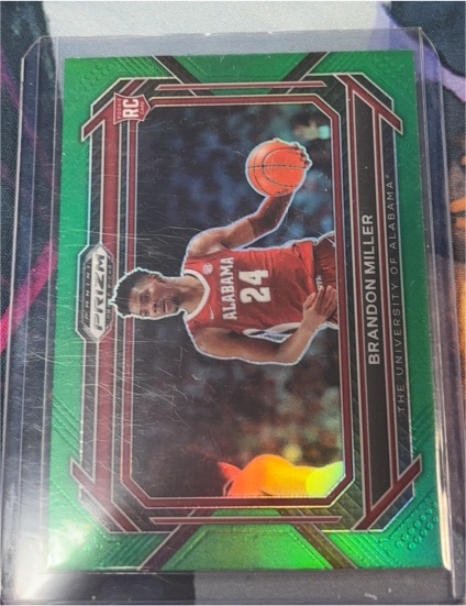 2023 Panini Prizm Draft Picks #63b Brandon Miller Green — front