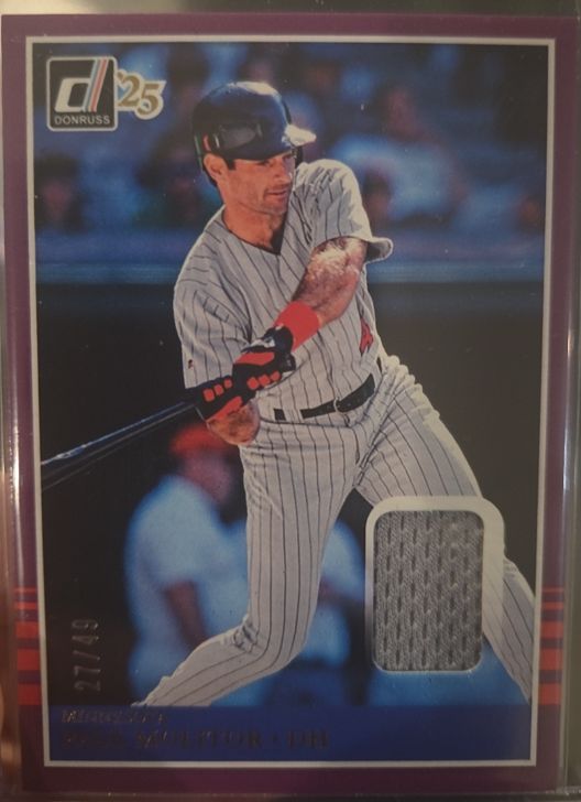 2025 Donruss #MAT-PM Paul Molitor Retro 1985 Materials Red /99 — front