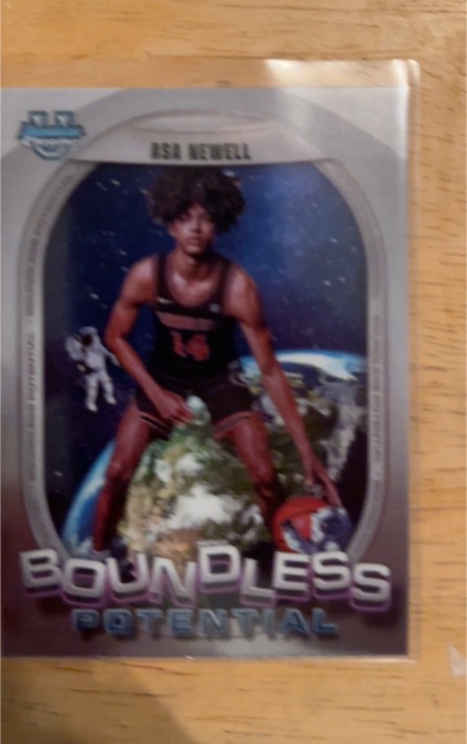 2024-25 Bowman University Chrome #BP-13 Asa Newell Boundless Potential — front